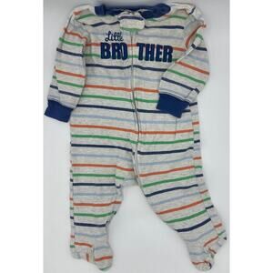 Carter’s Little Brother Zip-Up Size 6 Months Stripe Boys (786)